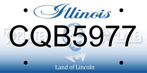 CQB5977 Illinois License Plate