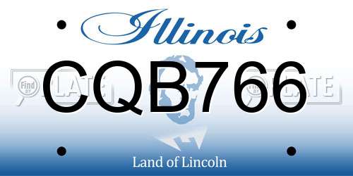 CQB766 Illinois License Plate