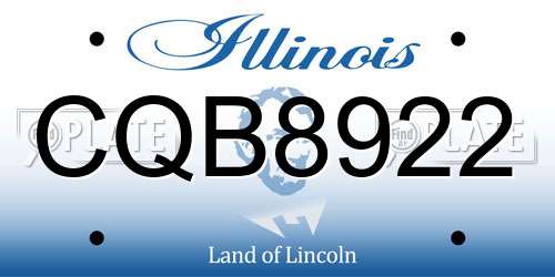 CQB8922 Illinois License Plate
