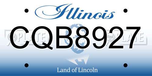 CQB8927 Illinois License Plate