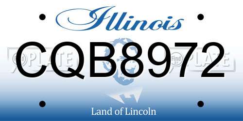 CQB8972 Illinois License Plate