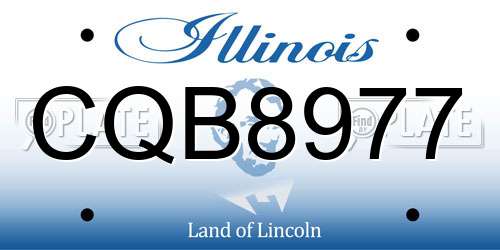 CQB8977 Illinois License Plate