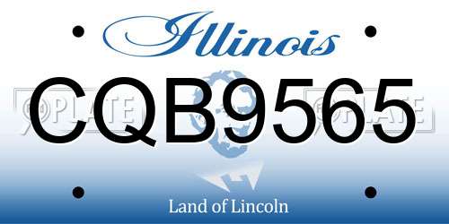 CQB9565 Illinois License Plate