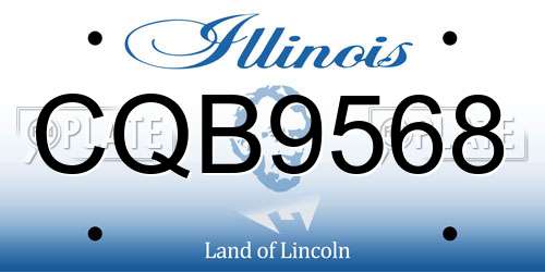 CQB9568 Illinois License Plate
