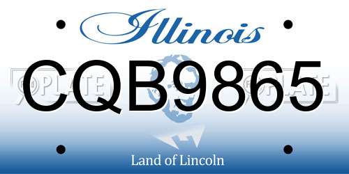 CQB9865 Illinois License Plate