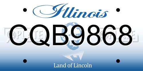 CQB9868 Illinois License Plate