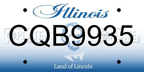 CQB9935 Illinois License Plate