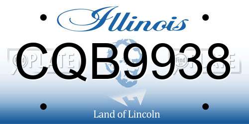 CQB9938 Illinois License Plate