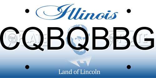 CQBQBBG Illinois License Plate