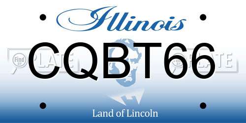 CQBT66 Illinois License Plate