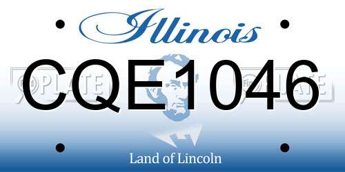 CQE1046 Illinois License Plate