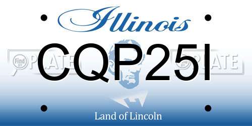 CQP25I Illinois License Plate
