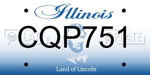 CQP751 Illinois License Plate