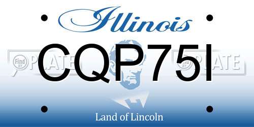 CQP75I Illinois License Plate