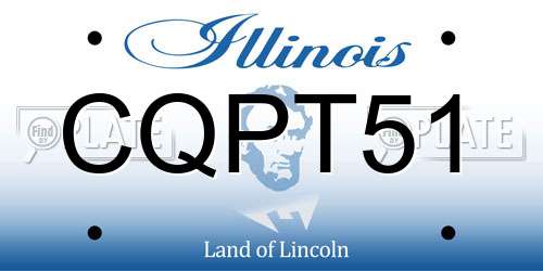 CQPT51 Illinois License Plate