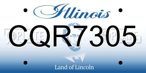 CQR7305 Illinois License Plate