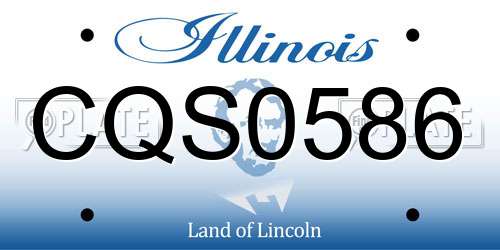 CQS0586 Illinois License Plate