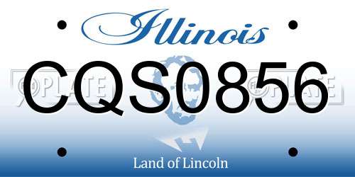 CQS0856 Illinois License Plate