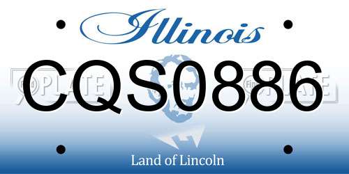 CQS0886 Illinois License Plate