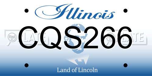 CQS266 Illinois License Plate