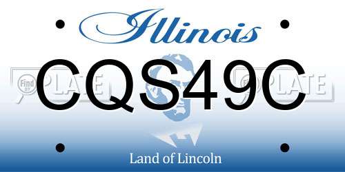 CQS49C Illinois License Plate
