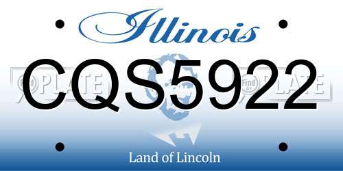 CQS5922 Illinois License Plate