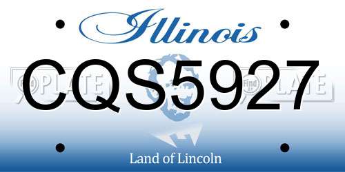 CQS5927 Illinois License Plate