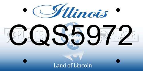 CQS5972 Illinois License Plate