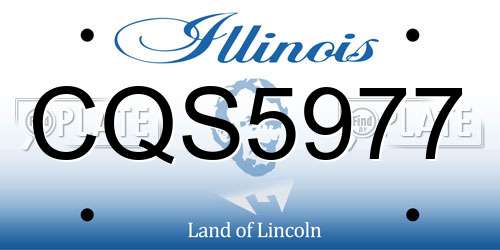 CQS5977 Illinois License Plate
