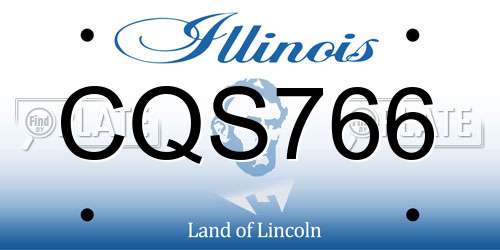 CQS766 Illinois License Plate