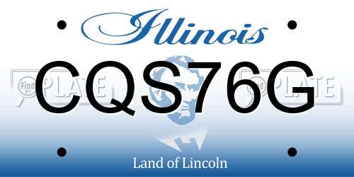 CQS76G Illinois License Plate