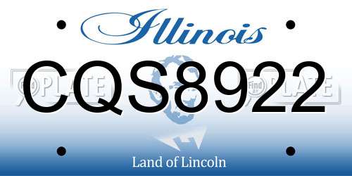 CQS8922 Illinois License Plate