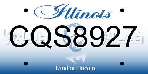CQS8927 Illinois License Plate