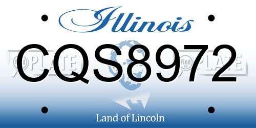 CQS8972 Illinois License Plate