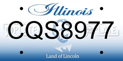 CQS8977 Illinois License Plate