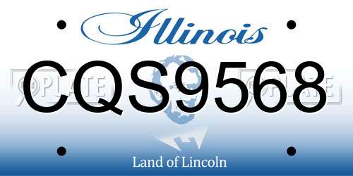CQS9568 Illinois License Plate
