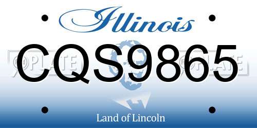 CQS9865 Illinois License Plate