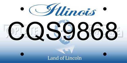CQS9868 Illinois License Plate