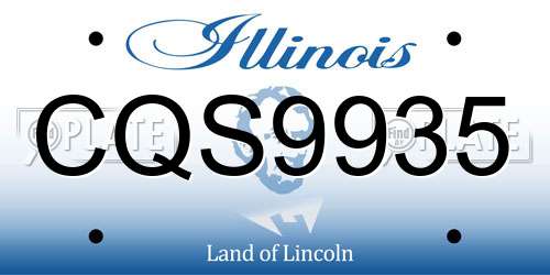 CQS9935 Illinois License Plate