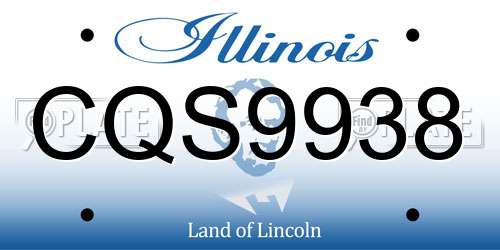 CQS9938 Illinois License Plate