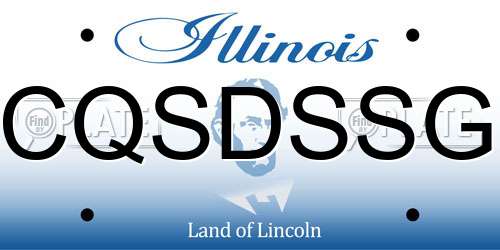 CQSDSSG Illinois License Plate