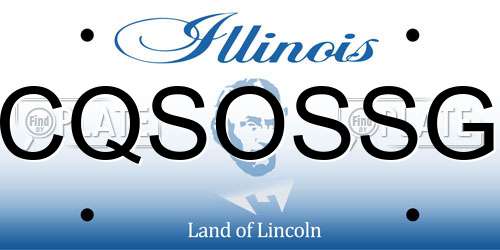CQSOSSG Illinois License Plate