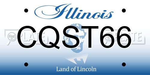 CQST66 Illinois License Plate