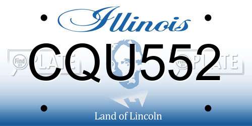CQU552 Illinois License Plate