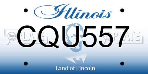 CQU557 Illinois License Plate