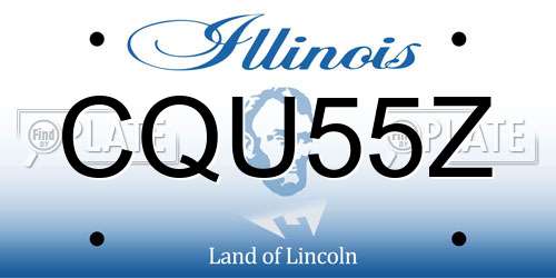 CQU55Z Illinois License Plate