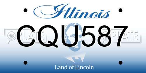 CQU587 Illinois License Plate