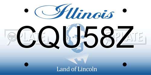 CQU58Z Illinois License Plate