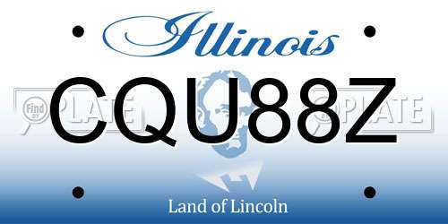 CQU88Z Illinois License Plate