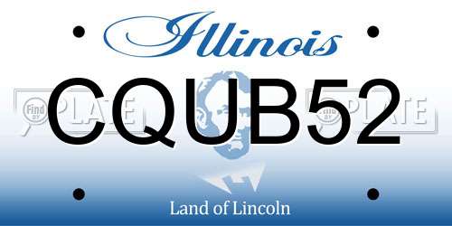 CQUB52 Illinois License Plate